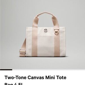 Lululemon Athletica Two-Tone Canvas Tote